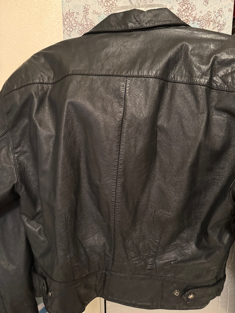Wilson Genuine Black Leather Blazer Jacket, Size L - Picture 5 of 12